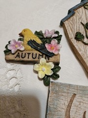 Welcome Sign With Key Hooks/Resin & A Bird Sign To Interchange For All Seasons
