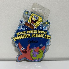 NEW Sea World Nautical Nonsense Room of SpongeBob, Patrick & CALEB Door Plaque