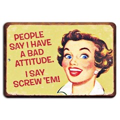 Funny Vintage Sign BanginPrints Aluminum Weatherproof 8×12 Metal Decor