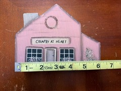 Rustic Wooden House-shaped Decorations Set of 2 Home Decor
