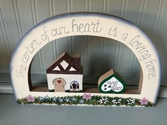 Hand Painted Wooden Home Sign Interchangeable Holidays Grannycore Decor