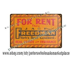 for rent Jack Freedman real estate insurance York’s Best Landlord metal tin sign