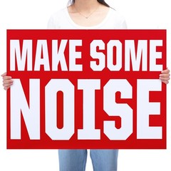 Extra Large Cheer Signs for Competition 18 x 24 Inch Make Some Noise Reusable…