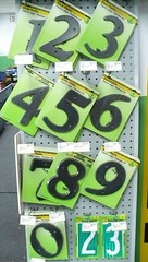 House Numbers 6″ Black Plastic Weather Resistant with Mounting Screws