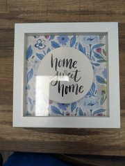 Feels Good to be Home Wood Framed Hanging Sign Wall Art Floral 5.75in Square