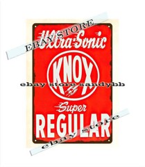 Ultra-Sonic Knox Super Regular motors autos GASOLINE metal tin sign bar wall