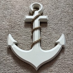 Anchor With Rope 15 X 12 Wreath Attachment WOOD NEW