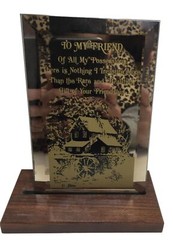 Friendship Mirrored Plaque Gift Decor with Stand “To My Friend”
