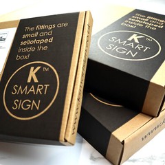 Modern Laser Cut House Sign Matt Black Perspex & Rose Gold Mirror Numbers Signs