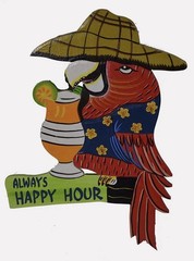 It’s Always Happy Hour Wood Sign Tiki Bar ManCave Garage 15 x 11 inches