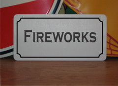 Fireworks Metal Sign
