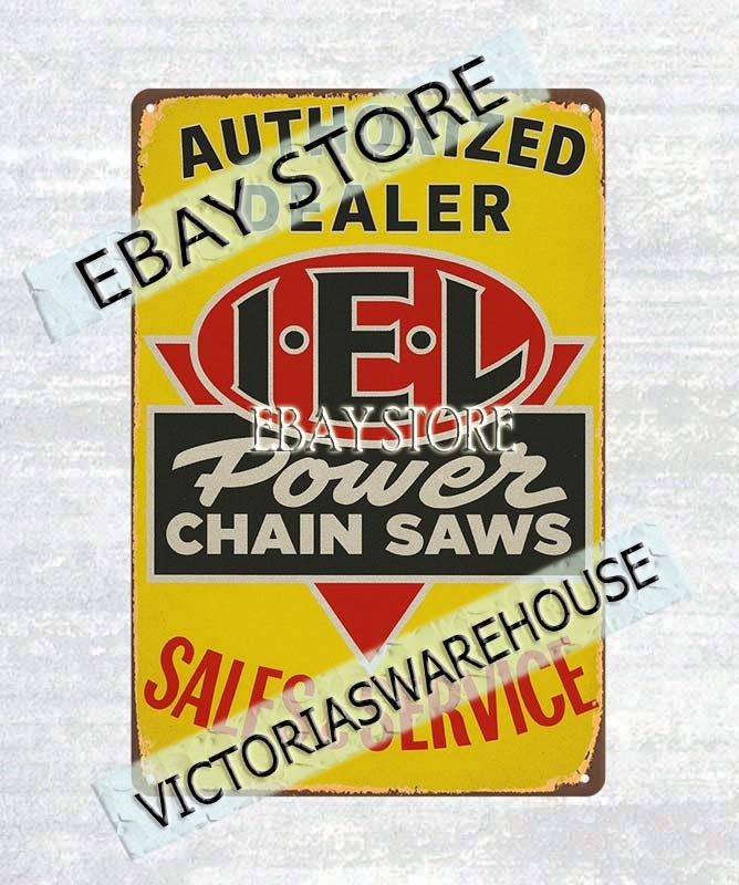 Pioneer Chain Saw chainsaws tin sign