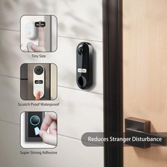 6 – No Soliciting Mini Sign 1×0.5″ Weatherproof Doorbell Labels Easy to Install