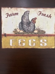 Farm Fresh EGGS Metal Sign Farm Decor