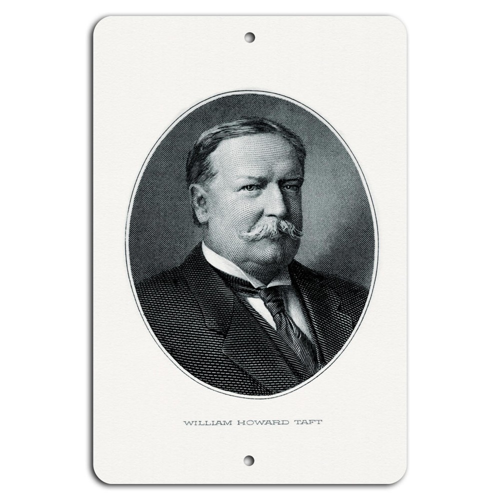 William Howard Taft Sign BanginPrints Aluminum Metal Vintage Portrait