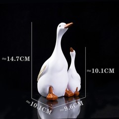 Resin Ornaments, Garden Ornaments, Simulated Mother And Child Duck Ornaments