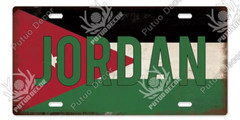 Jordan Flag Decorative License Metal Plate Vintage Travel Sign Wall Tin Plaque
