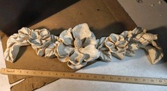 Vintage Over Door Wall Hanging Plaque Magnolias Ornate Vines Decorative 22”x5”…