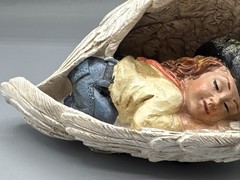 Cowgirl Sleeping on Angel Wings 3x5x3 inches New Decor Resin