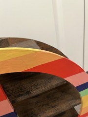 Peace Wood Shelf Sit Or Hang 18” | Colorful Pride Peace Shelf