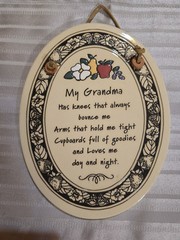 Trinity Pottery “My Grandma” Made in USA Hanging Wall Plaque