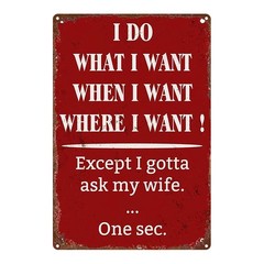 Metal Flat Square Sign 8×12 Inch Wall Decor