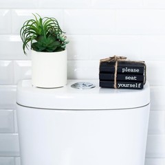 Adorable Farmhouse Bathroom Mini Books for Stylish and Fun Decor – 4.7×2.9″