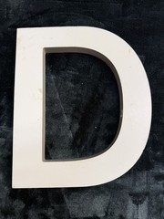 10″ Decorative Letter “D” – Hard Molded Plastic