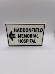 Halloween HADDONFIELD Memorial Hospital Sign