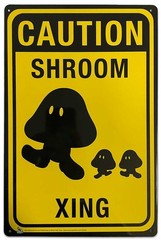 Shroom Crossing Tin Sign – 20x30cm – 7.87″ x 11.81″