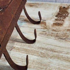 Rustic Cut Metal Lighthouse Garden Decor Wall Art With Hooks Rusty Primitive 14″