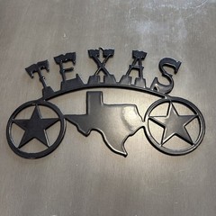 Texas Theme Wall Decoration Black