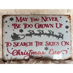 Magical Christmas Eve Tin Sign Wall Decor