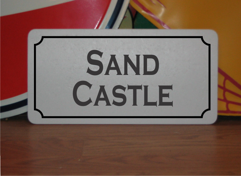 Sand Castle Metal Sign