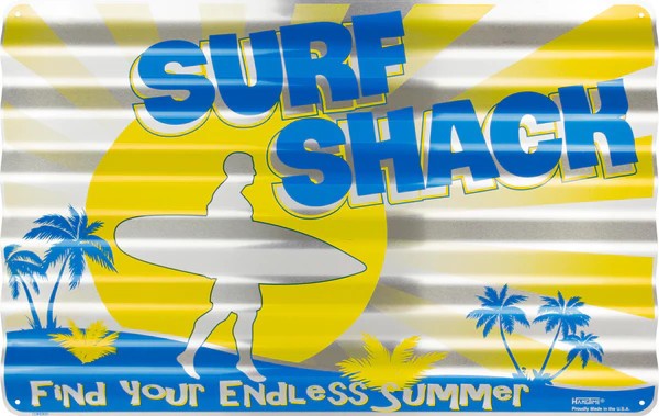 Hangtime Surf Shack 12×18 inch Corrugated Sign