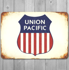 Union Pacific Railroad 8 x 12 Vintage Novelty Metal Sign Made In USA