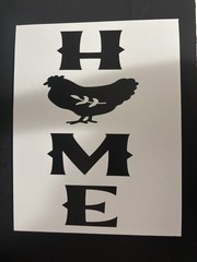 Canvas Sign 11in X 14in- Home w/ Chicken