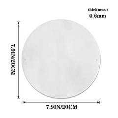 7.8×7.8In 2D Flat Round Aluminum Safe Package Delivery Instruction Metal Wall♪