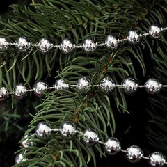 Christmas Ornaments For Tree Silver Beads For Wall And Ceiling 3Pack 150×0.39in