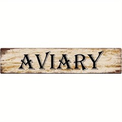 Vintage Aviary Sign Aluminum Street Sign 18×4 Inch Retro Metal Funny