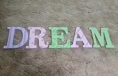 Wooden Wall Hanging Letters DREAM For Nursery
