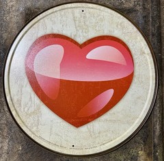 Emoji – Love Tin Metal Sign 11.75” Round Made in USA Garage Wall Decor Plaque
