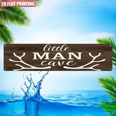 Metal Wall Sign “Little for Man Cave” 15.75″X3.94″ Iron Plaque