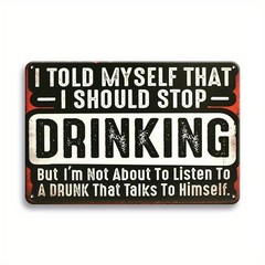 Vintage Metal Tin Sign Humorous Vintage Beer Sign 1pc Drinking Metal Tin Sign ❀