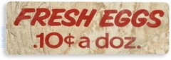 TIN SIGN Fresh Eggs Sign Dozen Coop Décor Chicken Kitchen Cottage Farm Barn B044