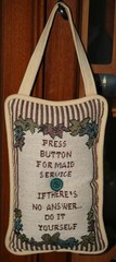 Press Button For Maid Service Pillow Door Hanger If Theres No Answer Do Yourself