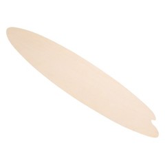 Beige Blank Wood Surfboard Hanging Sign with Smooth Edges for Indoor Wall Crafts