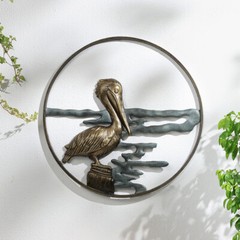Pelican Bird Wall Art Hanging Plaque Seashore Coastal Birds ~SPI Home 35142