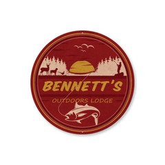 Custom Outdoors Lodge Metal Sign