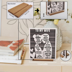 Mothers Day to My Wife Plaque | Valentines Romantic Gifts for Wife from Husba…
